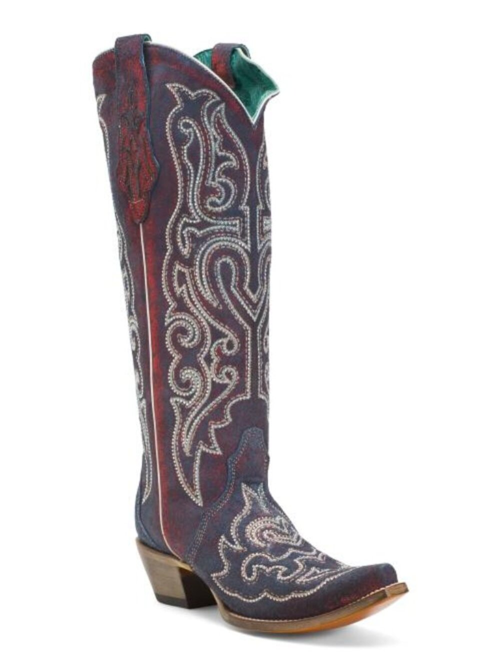 CORRAL BOOTS Made In Mexico Leather Embroidery With Crystals Boots
